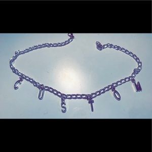 Custom thick silver chain brandy new!